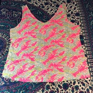 Lilly Pulitzer Lobstah Roll Tank Top Size XL